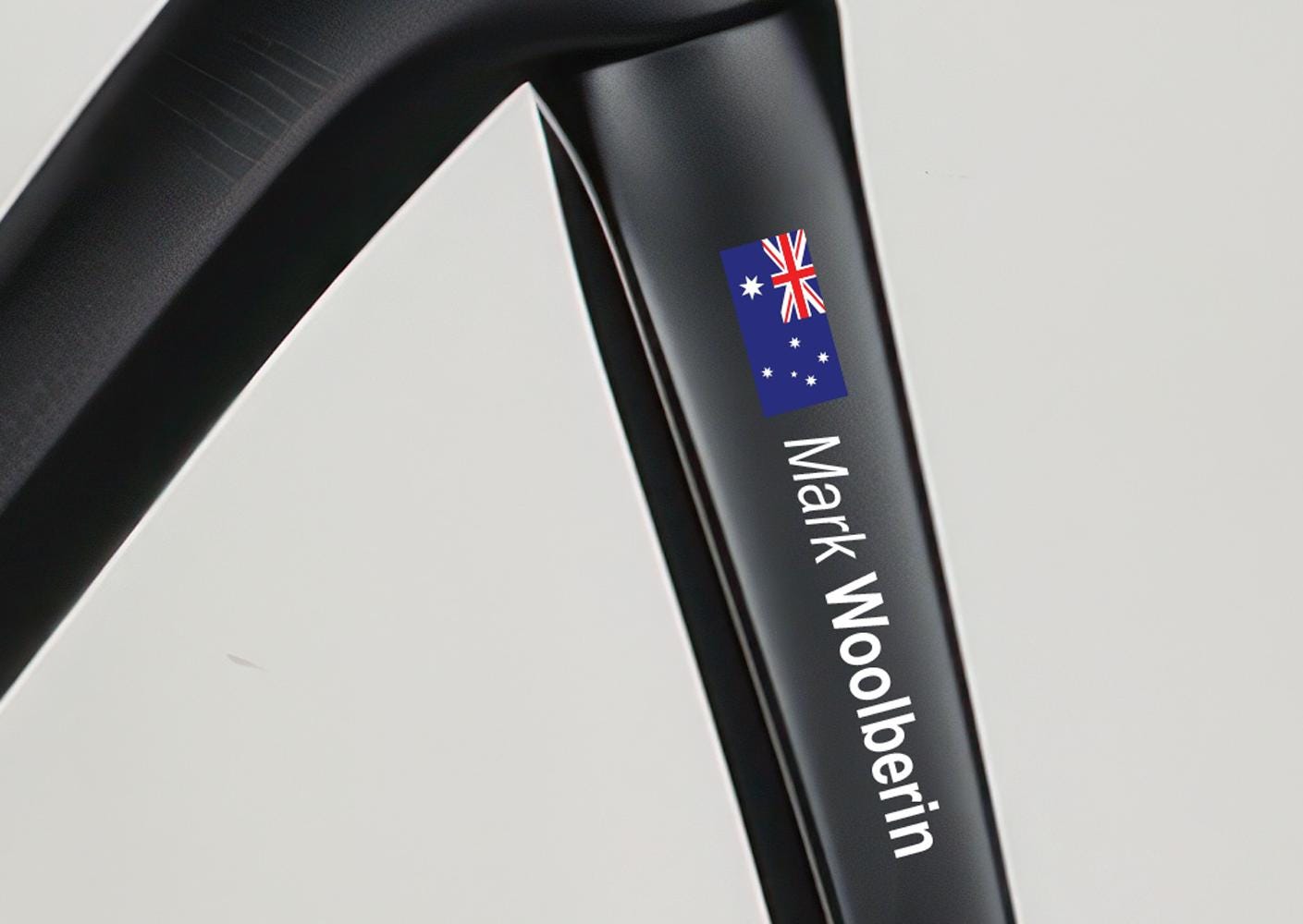 Custom Flag & Name Bike Decal - Personalized Cycling Helmet Sticker – view 6