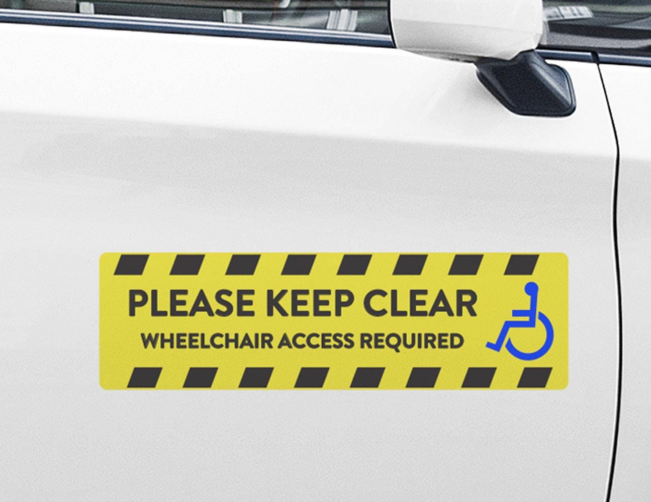 Wheelchair Vehicle Access Decal: High-Visibility Disabled Car Sticker – view 9