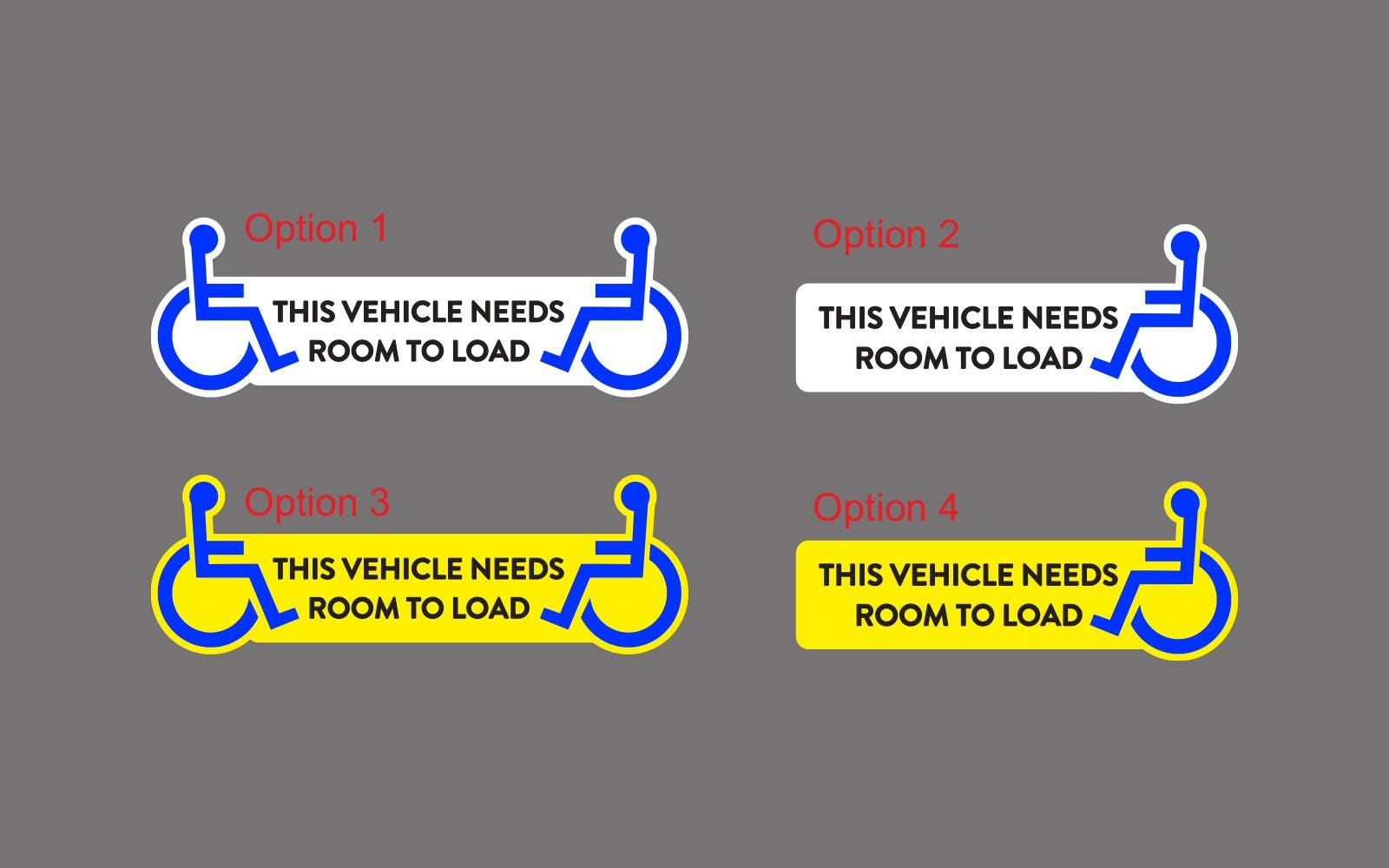 Wheelchair Vehicle Access Decal: High-Visibility Keep Clear Sign Disabled Car Sign – view 2