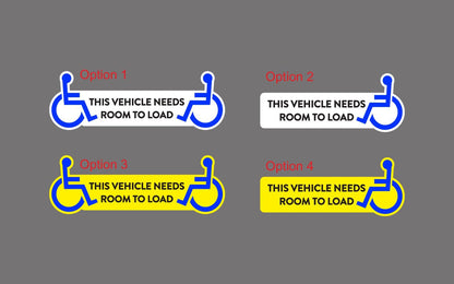 Wheelchair Vehicle Access Decal: High-Visibility Keep Clear Sign Disabled Car Sign – view 2