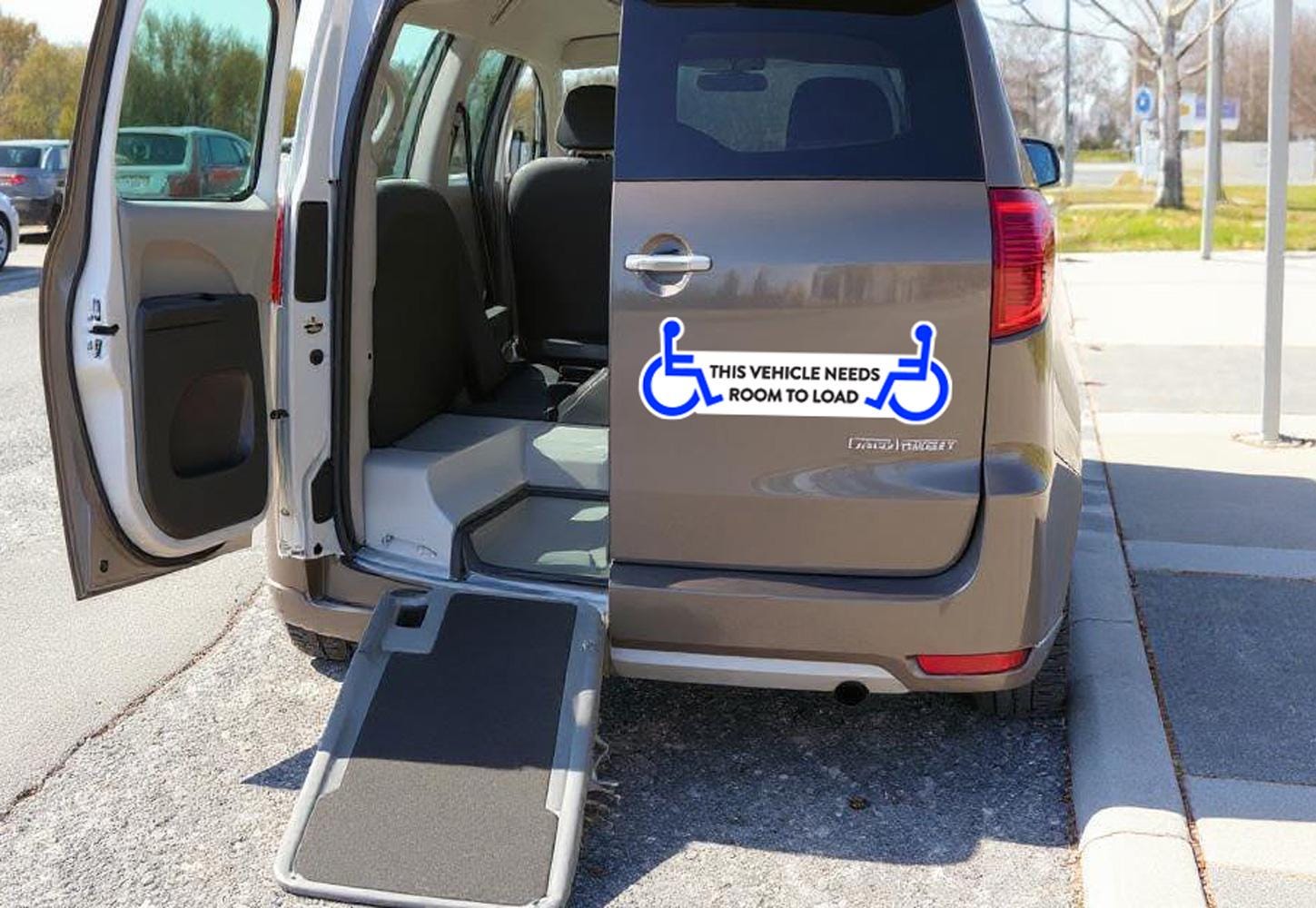 Wheelchair Vehicle Access Decal: High-Visibility Keep Clear Sign Disabled Car Sign – view 5