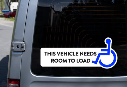Wheelchair Vehicle Access Decal: High-Visibility Keep Clear Sign Disabled Car Sign