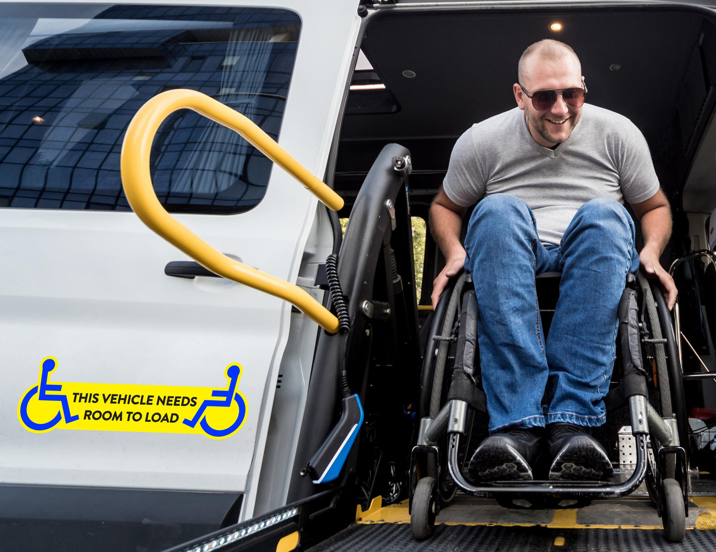 Wheelchair Vehicle Access Decal: High-Visibility Keep Clear Sign Disabled Car Sign – view 4