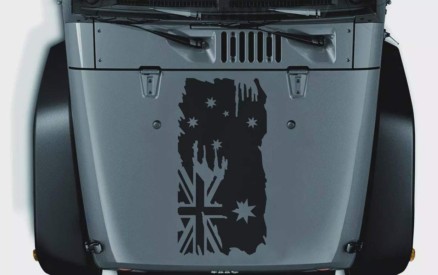 Distressed Australian Flag Car Sticker: Weatherproof Aussie Pride Decal – view 3