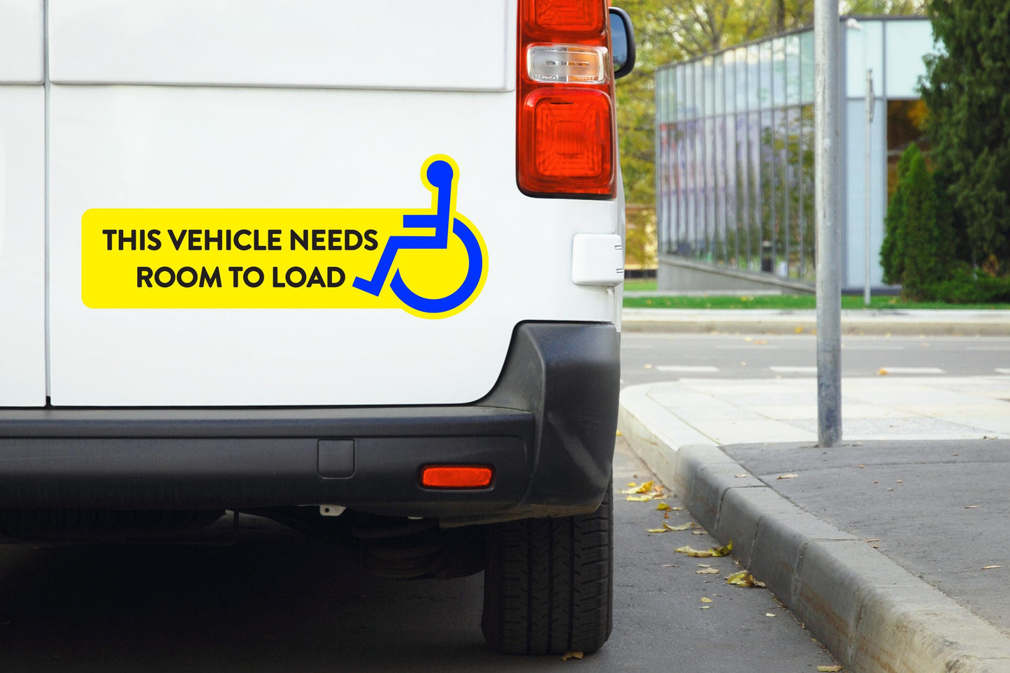 Wheelchair Vehicle Access Decal: High-Visibility Keep Clear Sign Disabled Car Sign – view 3