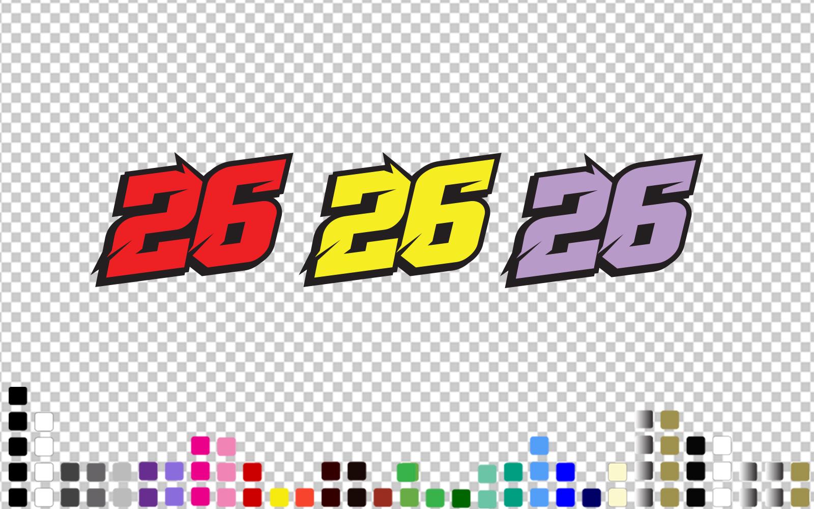 Custom Racing Number Decal 3x Pack: Bold Motocross Style Vinyl Stickers – view 5