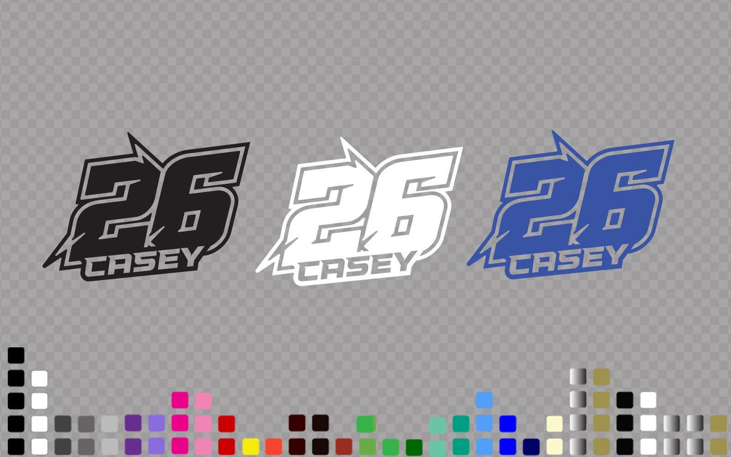 Custom Racing Number Decals 3x Pack: Bold Motocross Style, Vinyl Stickers – view 2