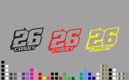 Custom Racing Number Decals 3x Pack: Bold Motocross Style, Vinyl Stickers – view 3