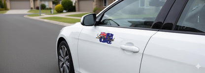 Distressed Australian Flag Decal: Lest We Forget ANZAC Vinyl Sticker – view 5