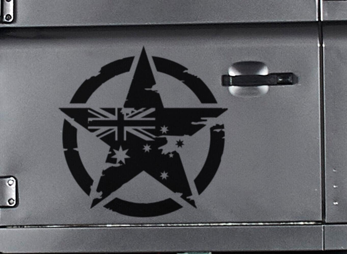 Australian Flag Military Star Decal: Outdoor Vinyl Sticker – view 7