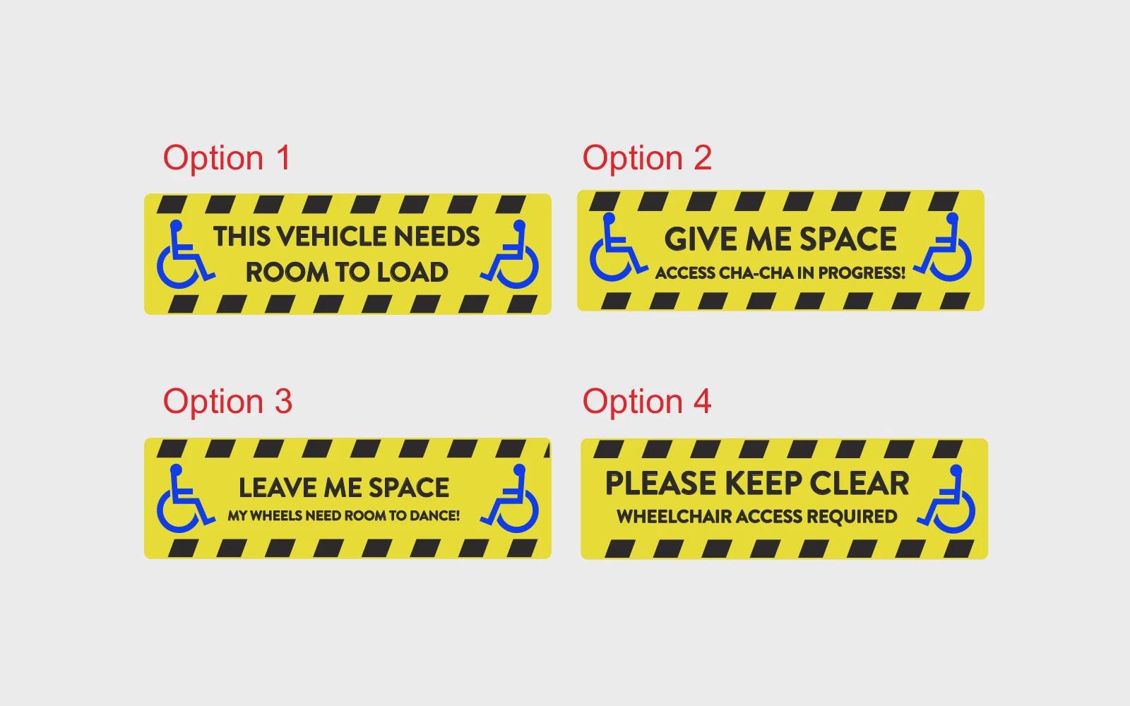Wheelchair Vehicle Access Decal: High-Visibility Disabled Car Sticker – view 2