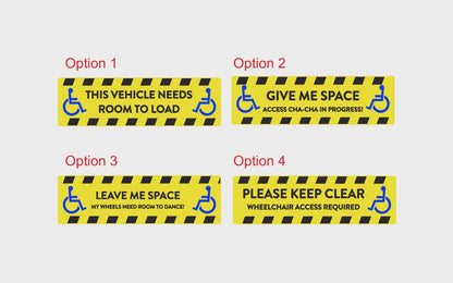 Wheelchair Vehicle Access Decal: High-Visibility Disabled Car Sticker – view 2