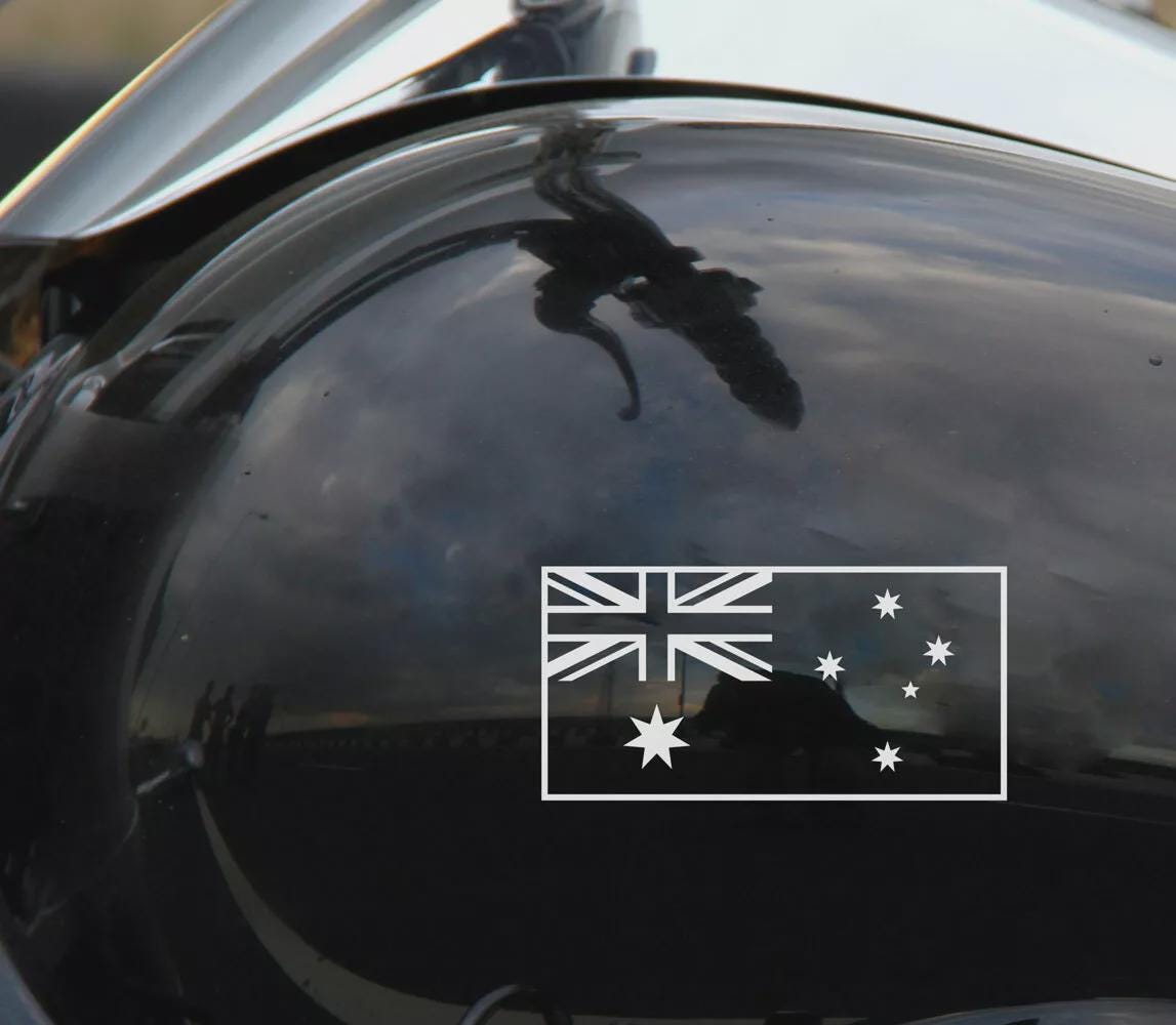 Australian Flag Vinyl Decal: Outdoor Car, Laptop, Helmet - Anzac Day Pride – view 7