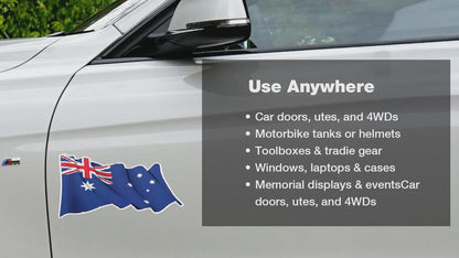 Assorted Australian Flag Sticker Pack | Waving and Standard Vinyl Decals – view 3