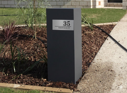 Engraved Address House Sign Plaque Street Number Modern Mailbox Sign