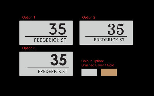 Engraved Address House Sign Plaque Street Number Modern Mailbox Sign – view 2