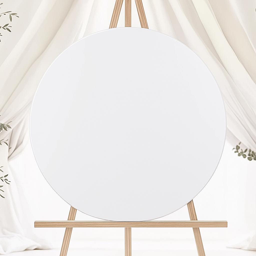 Blank Acrylic Round Sign: Wedding, Event, and Retail Signage – view 3