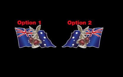 Boxing Kangaroo Australian Flag Vinyl Decal - Aussie Military Car Ute Sticker – view 2