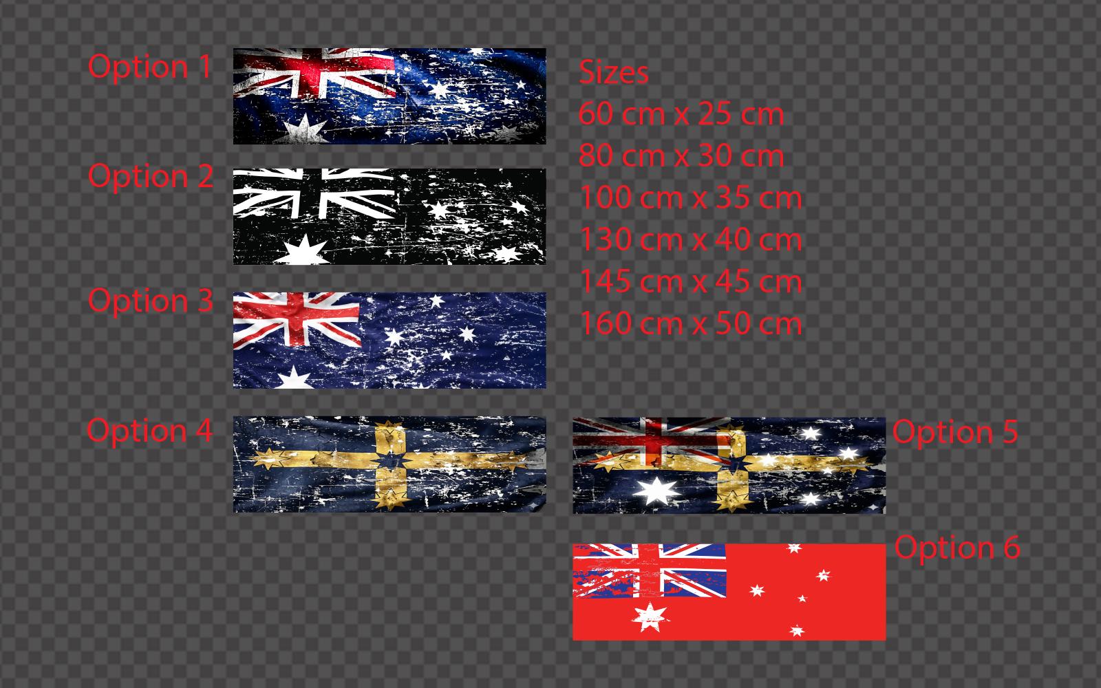 Australian Flag Perforated Decal: One Way Vision UTE Sticker – view 2