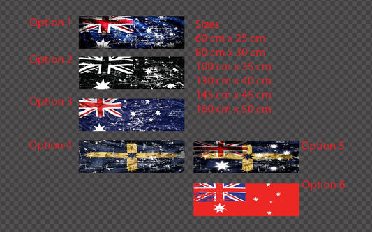 Australian Flag Perforated Decal: One Way Vision UTE Sticker – view 2