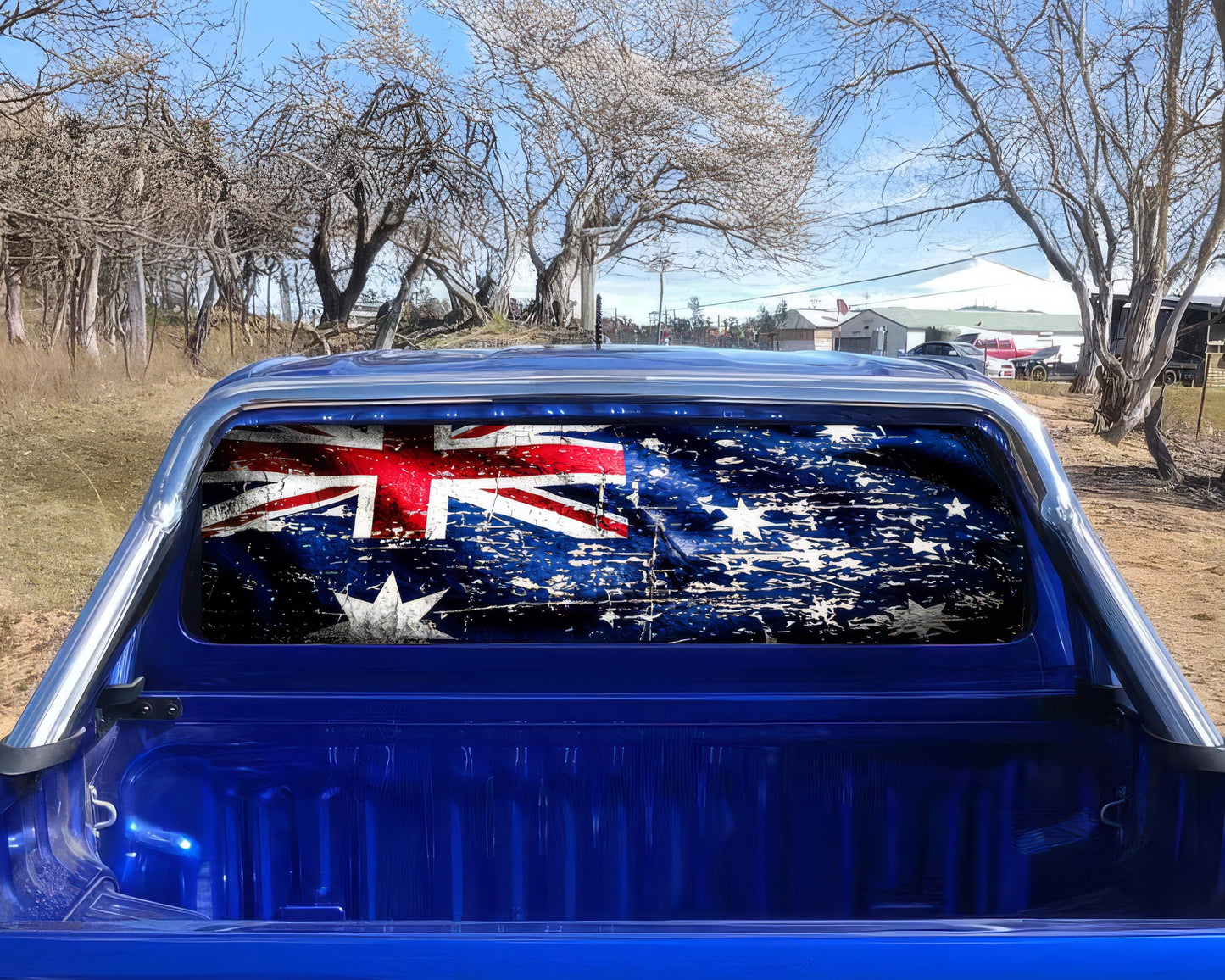Australian Flag Perforated Decal: One Way Vision UTE Sticker – view 5