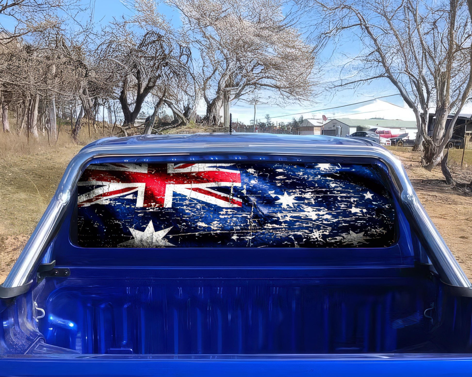 Australian Flag Perforated Decal: One Way Vision UTE Sticker – view 5
