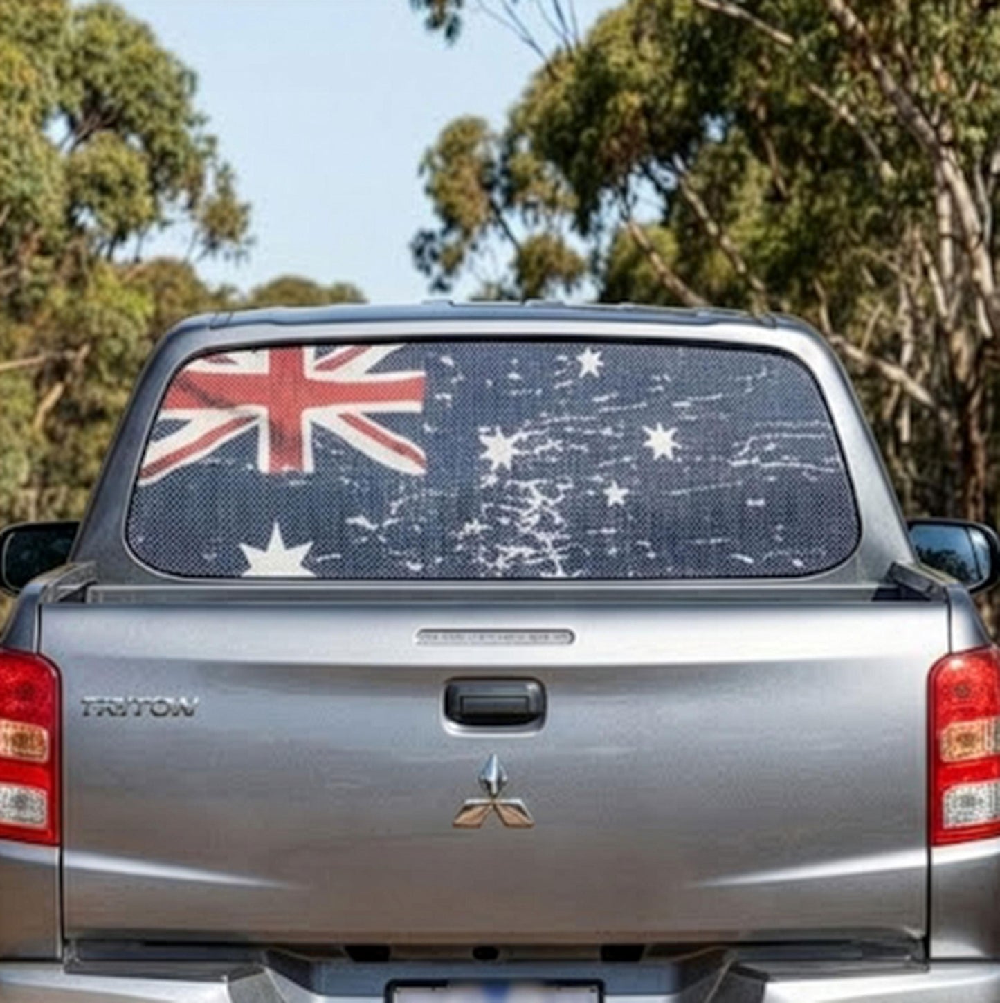 Australian Flag Perforated Decal: One Way Vision UTE Sticker – view 7