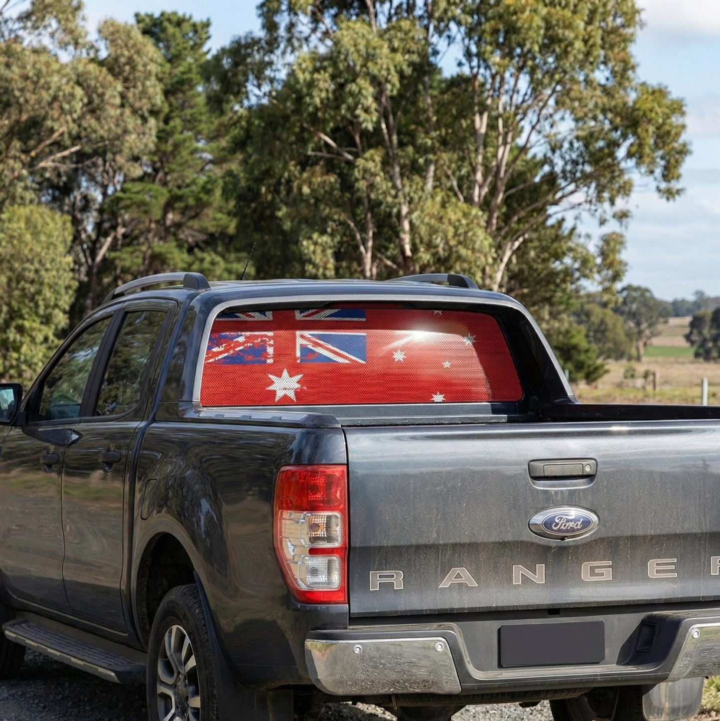 Australian Flag Perforated Decal: One Way Vision UTE Sticker – view 10