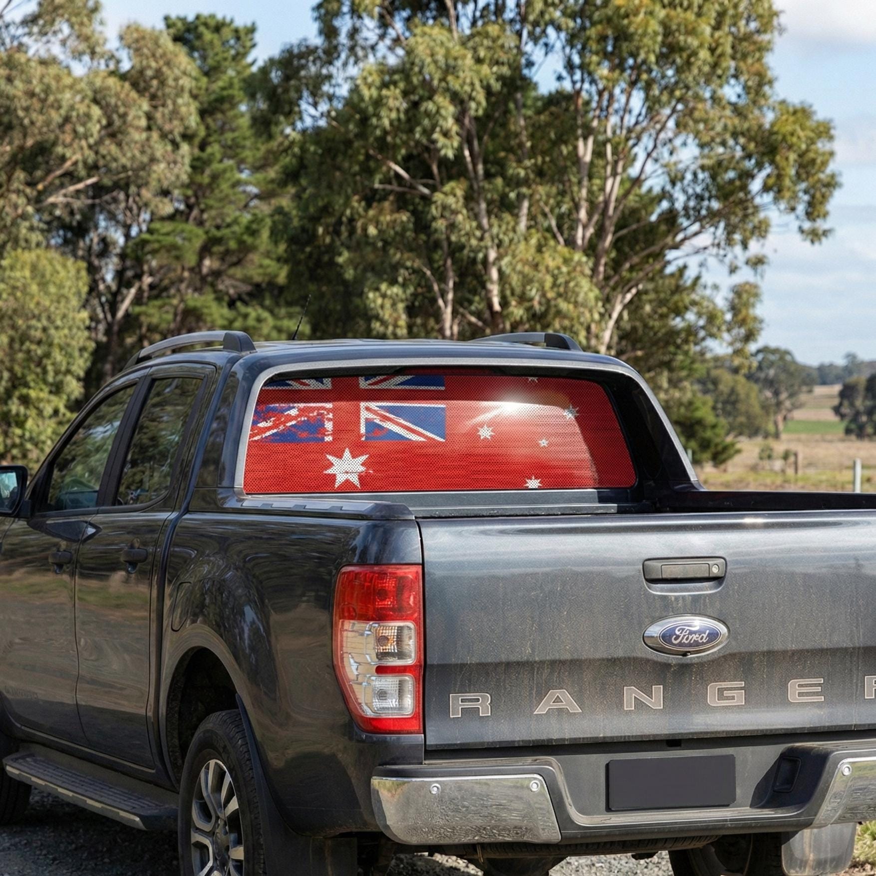 Australian Flag Perforated Decal: One Way Vision UTE Sticker – view 10