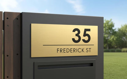 Engraved Address House Sign Plaque Street Number Modern Mailbox Sign – view 4
