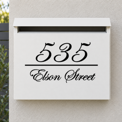 Letterbox decal - original design Option 1 mockup