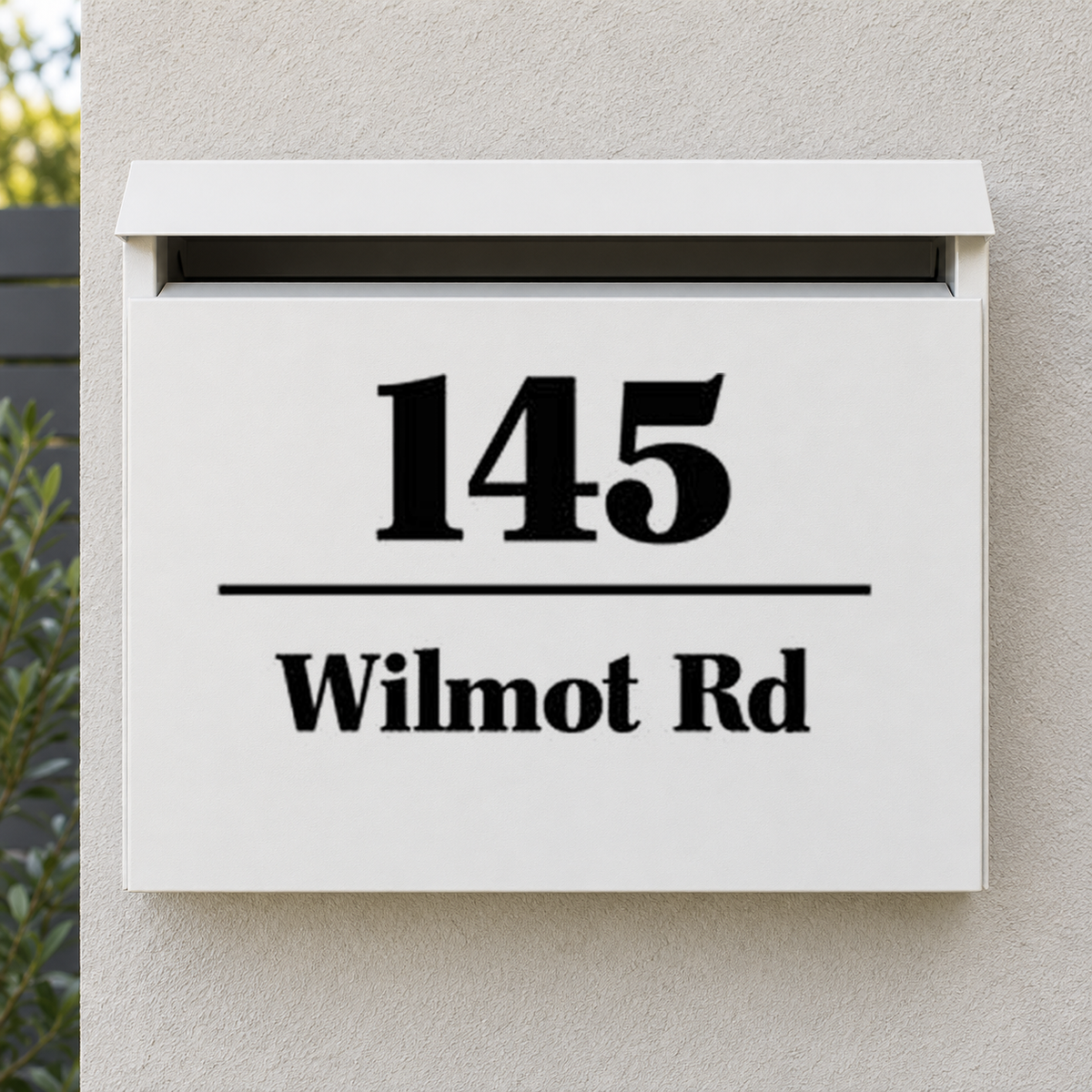 Letterbox decal - original design Option 2 mockup