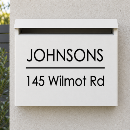 Letterbox decal - original design Option 3 mockup