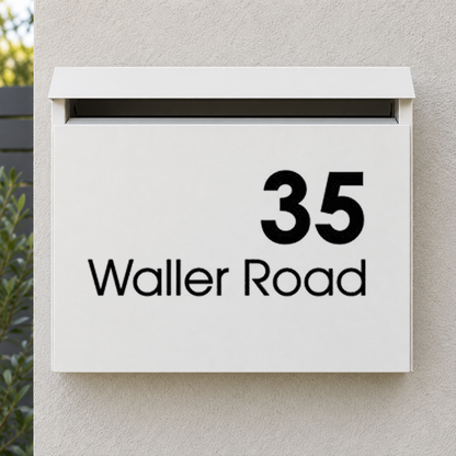 Letterbox decal - original design Option 4 mockup