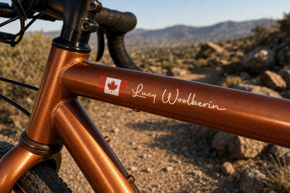 Custom Flag & Name Bike Decal - Personalized Cycling Helmet Sticker
