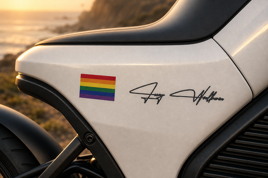 Custom Flag & Name Bike Decal - Personalized Cycling Helmet Sticker — additional view
