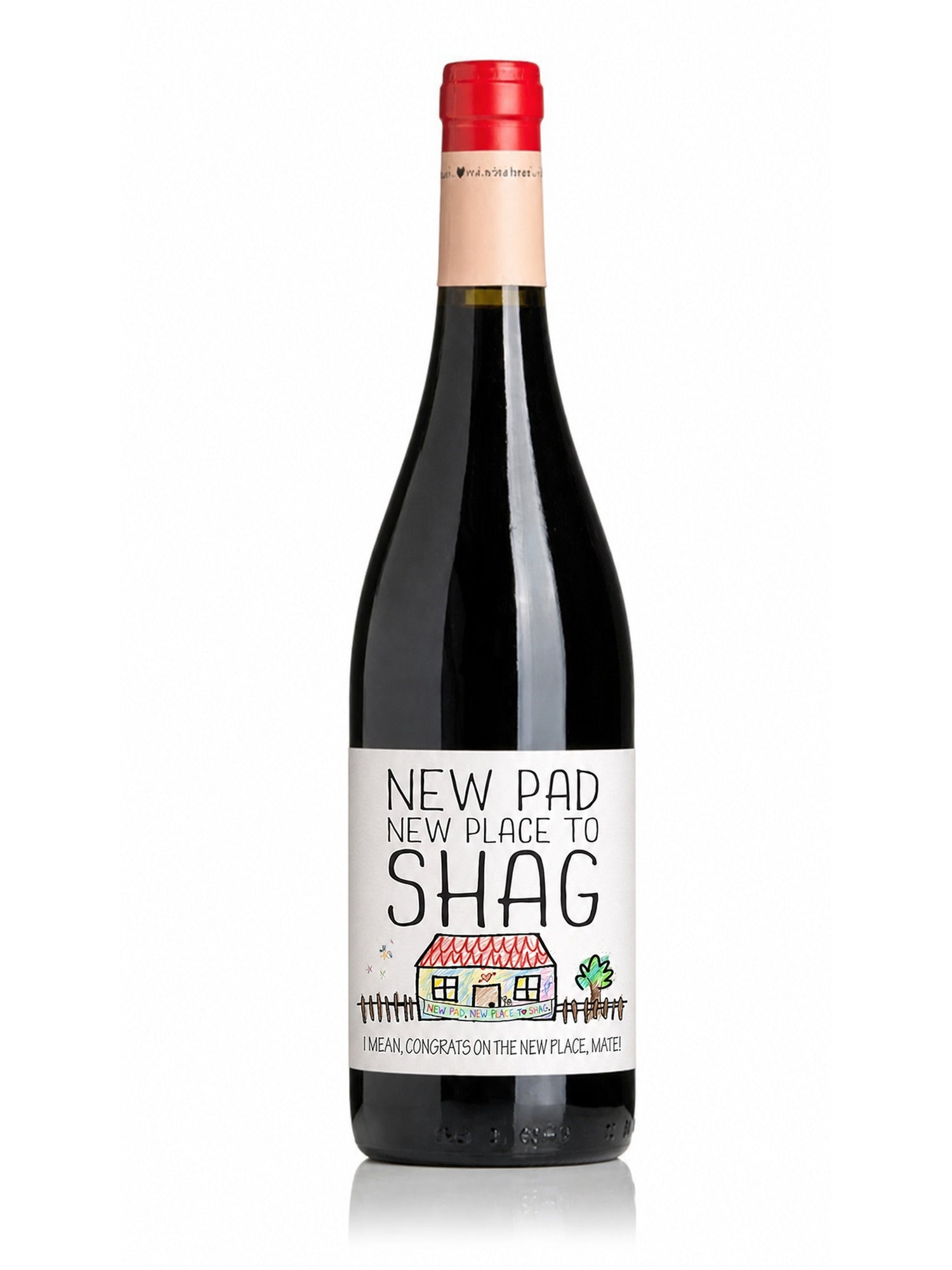 New Pad wine label in colour – short body 750ml red wine bottle