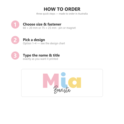 How to order in three steps