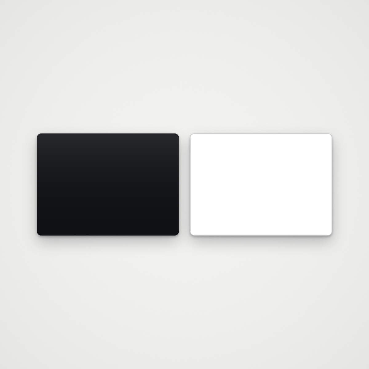 Black and white gloss rectangle race number background panels side by side, blank, numbers not included