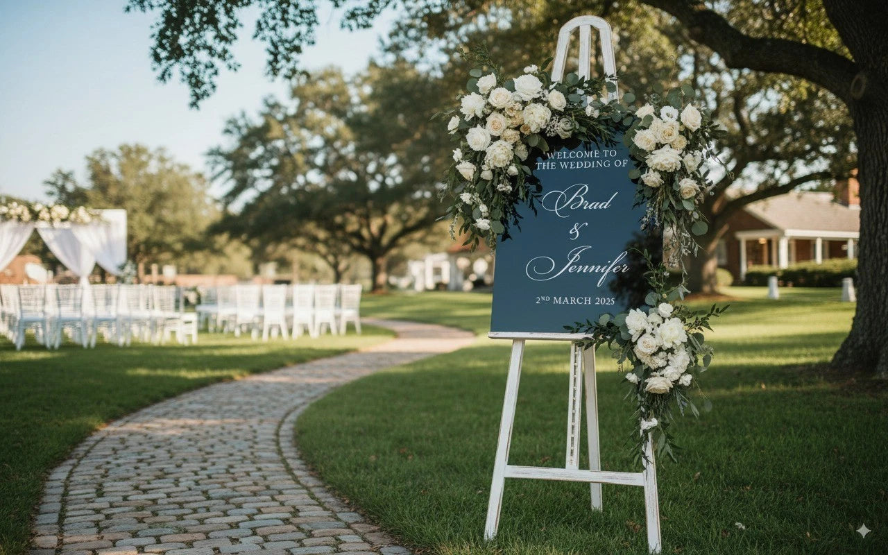 Personalised Acrylic Wedding Sign | Custom Rigid Board (A4 to 900 x 1200mm)