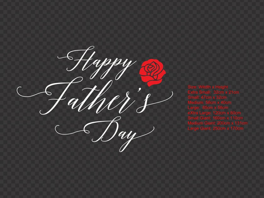 Happy Father's Day Wall Window Stickers Father Decal Shop Window Display