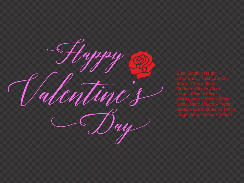 Happy Valentine's Day Wall & Window Stickers Love Decal Shop Window Displa